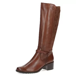Caprice Damskie 9-25508-41 kozaki na obcasie, Cognac Comb, 38 EU - Kozaki damskie - miniaturka - grafika 1