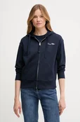 Bluzy damskie - Tommy Hilfiger bluza damska kolor granatowy z kapturem gładka WW0WW45742 - miniaturka - grafika 1