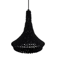 Lampy sufitowe - Zwieszana lampa bawełniana Mahaka 5172 Shilo nad stół czarny - miniaturka - grafika 1
