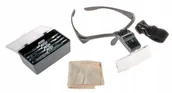 Mikroskopy i lupy - LUPA na GŁOWĘ CZOŁOWA Okulary LATARKA 2LED 3,5x - miniaturka - grafika 1