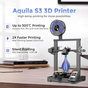 Voxelab Aquila S3 3D Printer, Auto Leveling, Dual-Gear Direct Drive Extruder, Max 200mm/s Printing Speed, 220*220*240mm - Drukarki 3D - miniaturka - grafika 2