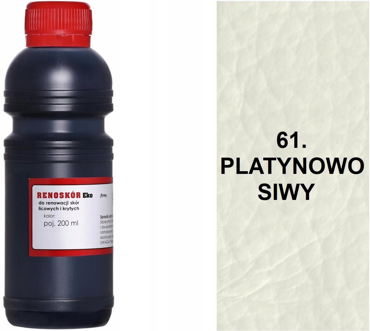 G12-91 PLATYNOWO-SIWY 61 RENOSKÓR FARBA DO RENOWACJI SKÓRY LICOWEJ + LAKIER