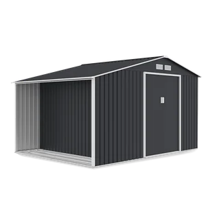 Domek narzędziowy MADISON 342x255cm Cold Grey, z drewutnią, wentylacją i przesuwanymi drzwiami, idealny schowek na narzędzia i drewno Hardmaister - Altany ogrodowe Domek narzędziowy MADISON 342x255cm Cold Grey, z drewutnią, wentylacją i przesuwanymi drzwiami, idealny schowek na narzędzia i drewno Hardmaister - Altany ogrodowe - miniaturka - grafika 1