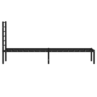 Metalowa rama łóżka z wezgłowiem, czarna, 80x200 cm Lumarko! - Łóżka - miniaturka - grafika 8