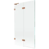 Parawany nawannowe - Mexen Lunar L parawan nawannowy 2-skrzydłowy lewy 100 x 150 cm, transparent, miedź szczotkowana - 897L-100-100-65-00-L - miniaturka - grafika 1