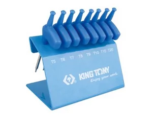 KING TONY Zestaw imbusów z uchwytem L 1163A, TORX T5-T20 - Zestawy narzędziowe - miniaturka - grafika 1