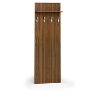 Meble do przedpokoju - Garderoba z wieszakami PRIMO WOOD, 4 haczyki, półka, orzech - miniaturka - grafika 1
