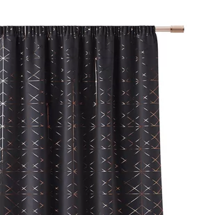 Zasłona GLAMMY Dark Grey 140x250 Tape Artykuły spożywcze z szybką dostawą - Zasłony - miniaturka - grafika 1