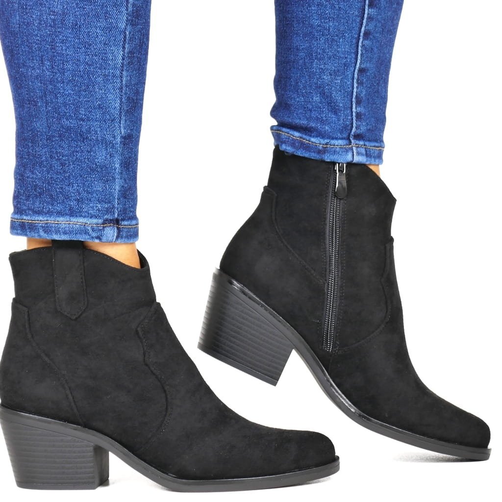 DAMSKIE KOWBOJKI BOTKI VINCEZA 16504 CZARNE