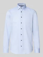 Koszule męskie - Koszula biznesowa o kroju regular fit z bawełny z kołnierzykiem typu kent - miniaturka - grafika 1