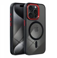 Etui i futerały do telefonów - Futerał COLOR EDGE MAG COVER kompatybilny z MagSafe do IPHONE 17 Air czarno czerwony - miniaturka - grafika 1