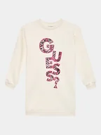 Sukienki i spódniczki dla dziewczynek - Guess Sukienka codzienna J3BK01 KAZQ2 Écru Regular Fit - miniaturka - grafika 1