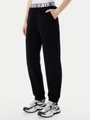 Spodnie sportowe damskie - EA7 Emporio Armani Spodnie dresowe 7W001154 AF12501 UC001 Czarny Regular Fit - miniaturka - grafika 1