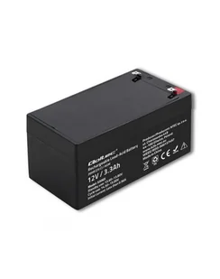 qoltec Akumulator AGM | 12V | 3.3Ah | max. 49.5A - Baterie do zasilaczy awaryjnych UPS - miniaturka - grafika 1