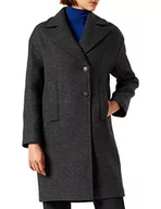 Płaszcze damskie - Pinko Damski płaszcz Inning 6 podwójny, ZI2_czarny/szary, UK 12 - miniaturka - grafika 1