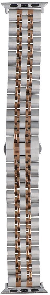 GlacierX bransoleta do smartwatcha Multi-Link Bracelet Silver&Rose Bicolor do Apple Watch 38/40/41mm Srebrno-Różowa