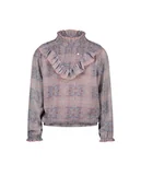 Bluzki dla dziewczynek - No-No Bluzka "Tisja" w kolorze fioletowym - miniaturka - grafika 1