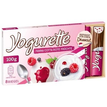 Czekoladki Yogurette Panna Cotta Rote Frucht z Niemiec