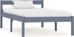 Łóżko z litego drewna sosna szara 100x200 cm - Łóżka - miniaturka - grafika 1