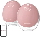 Laktatory - Laktator podwójny z aplikacją Momcozy M9 Czerwony - miniaturka - grafika 1