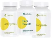 Suplementy naturalne - Zestaw oczyszczający Calivita (Paraprotex, Ac Zymes, Nopalin) - miniaturka - grafika 1