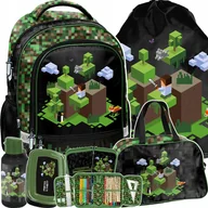 Plecaki szkolne i tornistry - Plecak Minecraft Szkolny Zestaw 6w1 Gaming Gra Gry Do 1 Klasy Dla Chłopaka - miniaturka - grafika 1