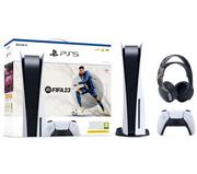 Konsole Playstation - Sony PlayStation 5 z napędem + słuchawki PULSE 3D (szary kamuflaż) + FIFA 23 - miniaturka - grafika 1