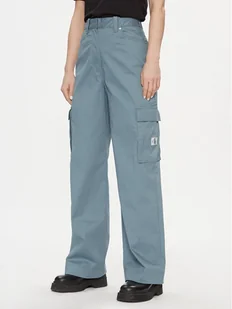Calvin Klein Jeans Spodnie cargo Cargo Pant J20J222607 Niebieski Regular Fit - Spodnie sportowe damskie - miniaturka - grafika 1