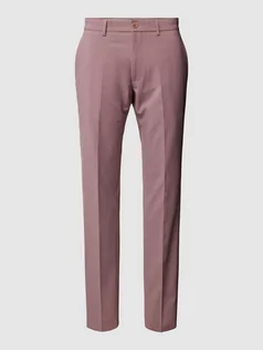 Spodnie męskie - Spodnie z zakładkami w pasie z dodatkiem wiskozy model ‘SOPure’ - grafika 1