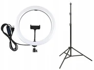 Lampy studyjne - Xrec Lampa studyjna Lampa Pierścieniowa Led 12w + Statyw 230cm MakijaŻ Selfie SB5852 - miniaturka - grafika 1