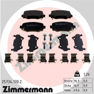 Klocki hamulcowe - komplet ZIMMERMANN 25734.170.2 - Klocki hamulcowe - miniaturka - grafika 1