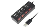 Huby USB - UA0128 Hub USB, USB A gniazdo x4, USB A wtyk, USB 2.0, PnP, 480Mbps - miniaturka - grafika 1
