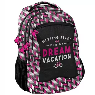 Paso Plecak młodzieżowy Barbie różowo-czarny - Plecaki szkolne i tornistry - miniaturka - grafika 1