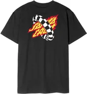 Koszulki męskie - t-shirt SANTA CRUZ GOAL FLAME TEE Black - miniaturka - grafika 1