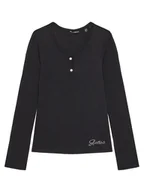 Bluzki damskie - Guess Bluzka J5YP02 KBCO2 Czarny Regular Fit - miniaturka - grafika 1