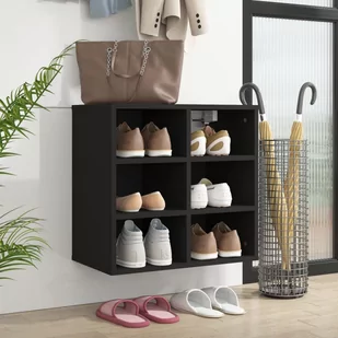 vidaXL Szafka na buty, czarna, 52,5x30x50 cm - Szafki na buty - miniaturka - grafika 1