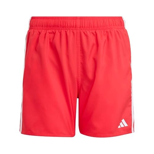 adidas jongens 3-STRIPES SWIM SHORTS KIDS, pure ruby/white, 11-12 Years