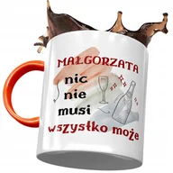Kubki - Kubek Pomarańczowy Dla Małgorzaty Koleżanki Żony z Nadrukiem ze Zdjęciem + Opakowanie na prezent (wzór 02) - miniaturka - grafika 1