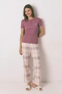 Piżamy damskie - women'secret piżama damska kolor fioletowy 3592426 - miniaturka - grafika 1