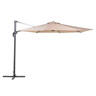Beliani Parasol ogrodowy - mokka - o 291 cm - na wysiegniku - metalowy - SAVONA - Parasole ogrodowe - miniaturka - grafika 1