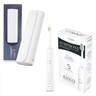 VITAMMY Symphony / white + etui VITAMMY case 3 white Zestaw prezentowy - szczoteczka soniczna i etui - Szczoteczki elektryczne - miniaturka - grafika 1