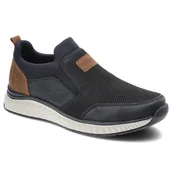 Półbuty męskie - Granatowe Półbuty Rieker Wygodne Buty Męskie - miniaturka - grafika 1