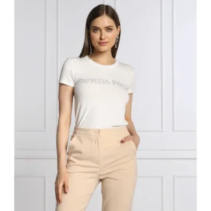 Patrizia Pepe T-shirt MAGLIA | Slim Fit - Koszulki i topy damskie - miniaturka - grafika 1