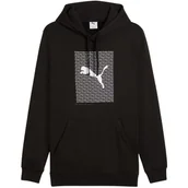 Bluzy męskie - Bluza Męska Puma Ess Logo Lab Hoodie Fl Czarna 684669 01 L - miniaturka - grafika 1