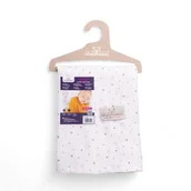 Otulacze - BabyMatex Kocyk dziecięcy 80x120 Muslin Design otulacz biały kropki - miniaturka - grafika 1