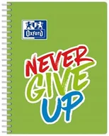 Zeszyty szkolne - Kołozeszyt Oxford Never Give Up A5+ 80k w kratkę - miniaturka - grafika 1