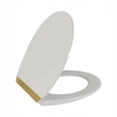 Deski sedesowe - Deska sedesowa klozetowa WOLNOOPADAJĄCA,SOLIDNA, ZŁOTY WZÓR - miniaturka - grafika 1