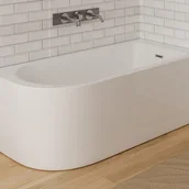 Wanny - VENTE-UNIQUE Wanna narożna - 201L - 150 x 75 x 58 cm - Biała - Prawy narożnik - ANIKA - miniaturka - grafika 1