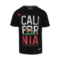Koszulki sportowe męskie - Pit Bull T-shirt Koszulka Męska California Black - miniaturka - grafika 1