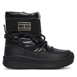 Śniegowce Tommy Hilfiger T3A5-34052-1474999 S Czarny - Buty dla dziewczynek - miniaturka - grafika 1